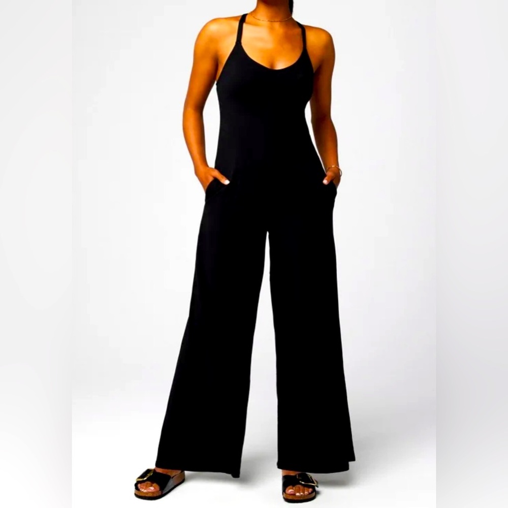 Fabletics Cloud Jersey Wide Leg Onesie